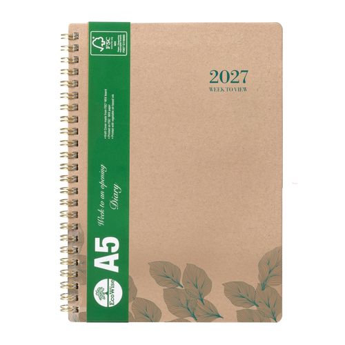 2027 Ecowise Recycled Diary A5 Week To An Opening