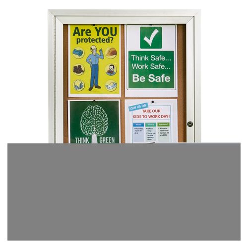 Quartet Enclosed Board Cork 600X900mm 1 Door
