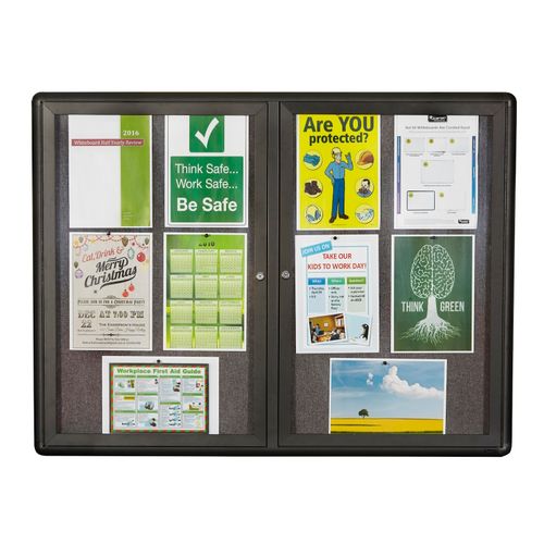 Quartet Enclosed Board Fabric 900X1200mm 2 Door