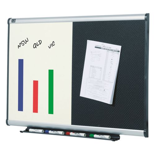 Quartet Prestige Combo Board Aluminium Frame Foam 600x900mm