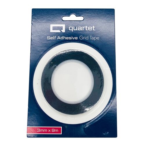 Quartet Geotape 3mm Whiteboard Liner Tape Black Crepe