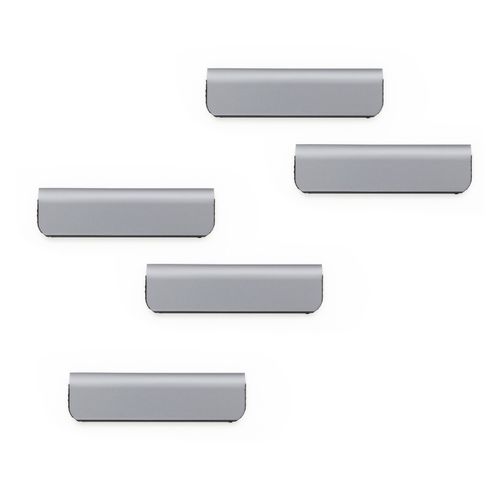 Durable Durafix Clip Magnetic Self Adhesive 60mm Silver Pack 5