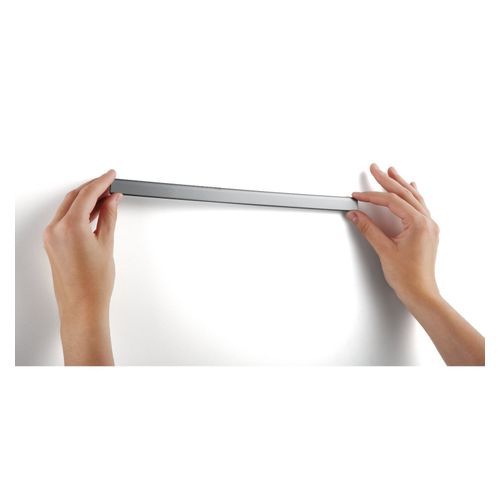 Durable Durafix Clip Magnetic Self Adhesive 297mm Silver Pack 5