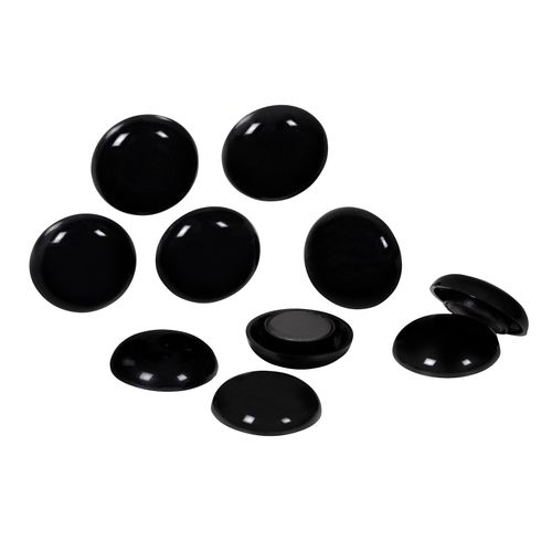 Quartet Magnet Buttons 30mm Black Pack 10