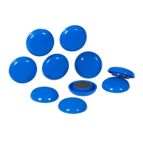 Quartet Magnet Buttons 30mm Blue Pack 10