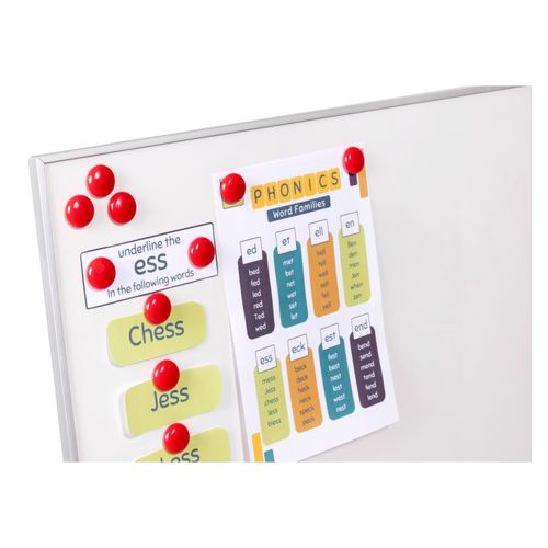 Quartet Magnet Buttons 30mm Red Pack 10