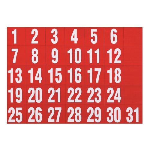 Quartet Magnet Organise Dates Red Pack 31