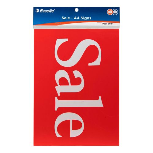 Quikstik Sign A4 Sale Pack 10
