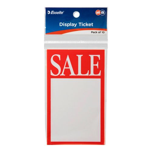 Quikstik Display Tickets Sale 75x125mm Pack 120