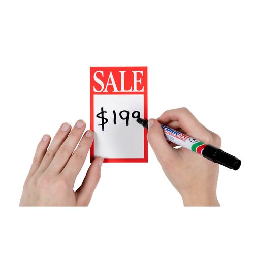 Quikstik Display Tickets Sale 75x125mm Pack 120
