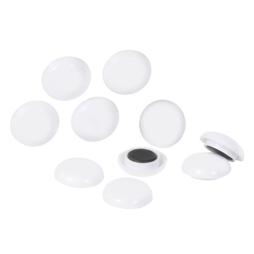 Quartet Magnet Buttons 20mm White Pack 10