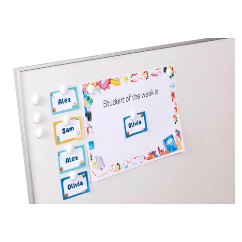 Quartet Magnet Buttons 20mm White Pack 10