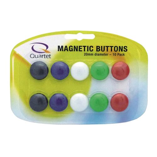 Quartet Magnet Buttons 20mm Assorted Pack 10
