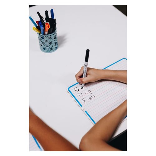 Quartet Whiteboard 2 Sided Lap 230x305mm Non-Magnetic Blank/Dotted Thirds Lined