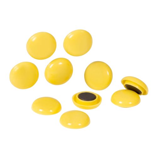 Quartet Magnet Buttons 20mm Yellow Pack 10