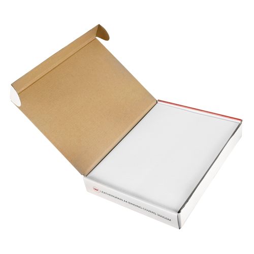 Gbc Binding Cover A4 Leathergrain 300gsm White Pack 100