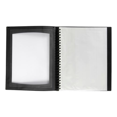 Marbig Professional Refillable Display Book 20 Pocket With Frame Black