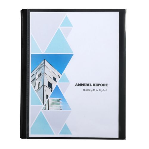 Marbig Professional Refillable Display Book 20 Pocket Black With Wallet