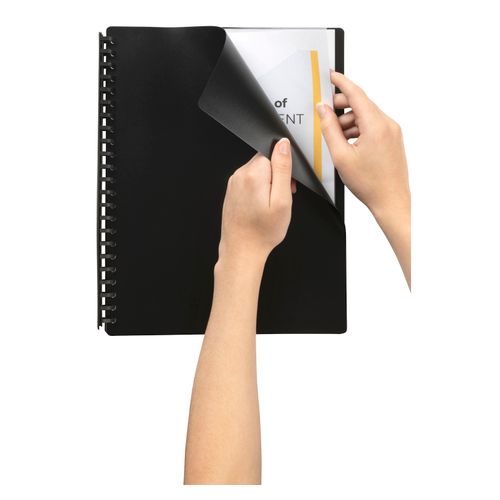 Marbig Display Book A4 Refillable 20 Pocket Black