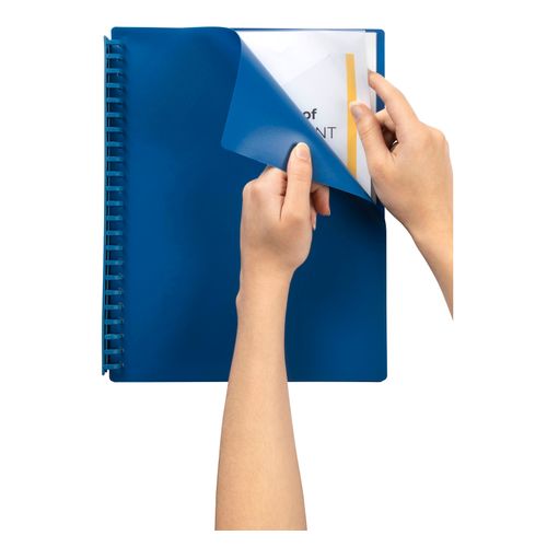 Marbig Display Book A4 Refillable 20 Pocket Blue