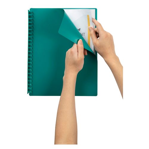Marbig Display Book A4 Refillable 20 Pocket Green