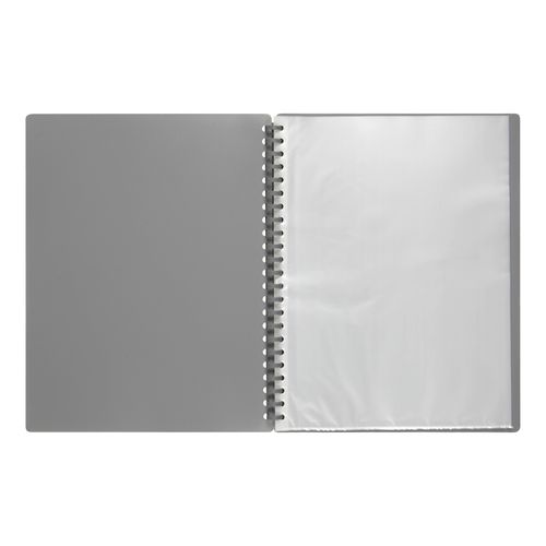 Marbig Display Book A4 Refillable 20 Pocket Grey