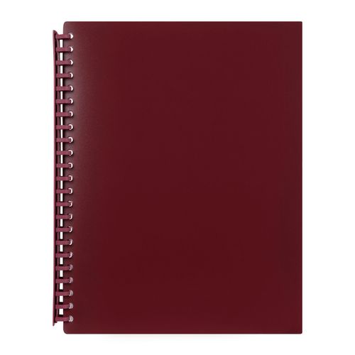 Marbig Display Book A4 Refillable 20 Pocket Maroon