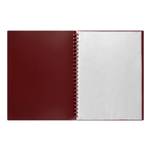 Marbig Display Book A4 Refillable 20 Pocket Maroon