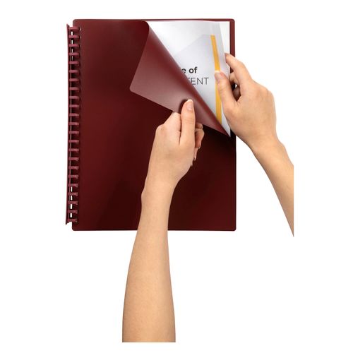 Marbig Display Book A4 Refillable 20 Pocket Maroon
