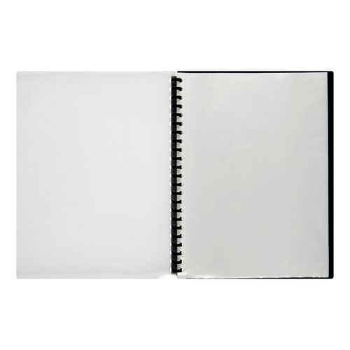 Marbig Display Book A4 Refillable 20 Pocket Clear/Black