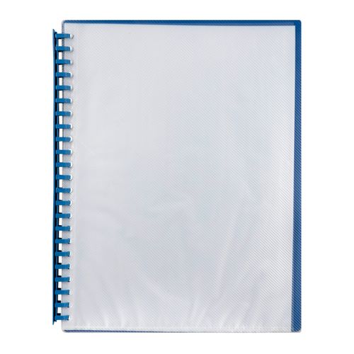 Marbig Display Book A4 Refillable 20 Pocket Clear/Blue
