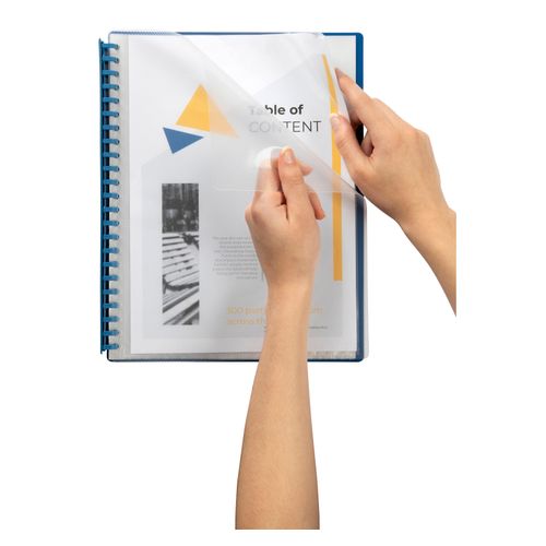 Marbig Display Book A4 Refillable 20 Pocket Clear/Blue