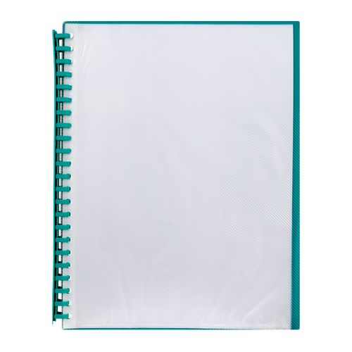 Marbig Display Book A4 Refillable 20 Pocket Clear/Green
