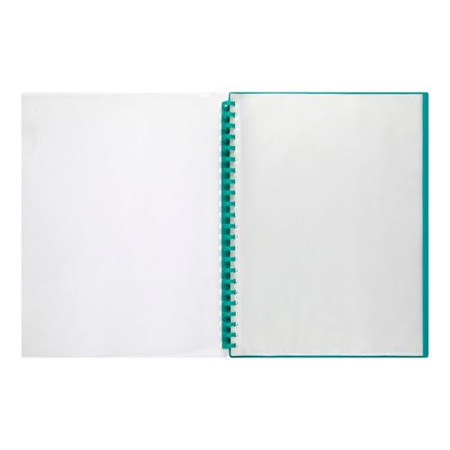 Marbig Display Book A4 Refillable 20 Pocket Clear/Green