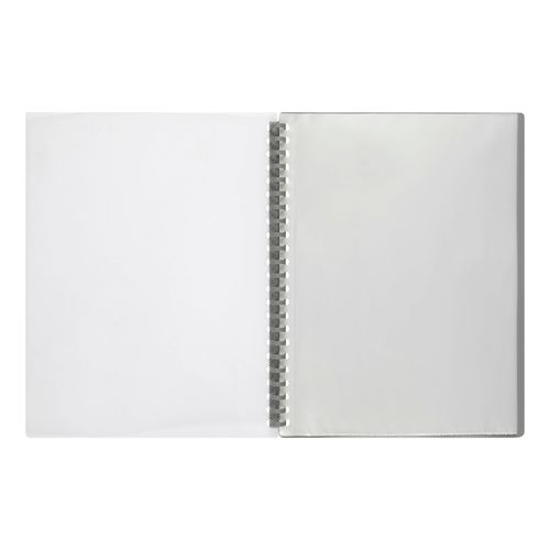 Marbig Display Book A4 Refillable 20 Pocket Clear/Grey