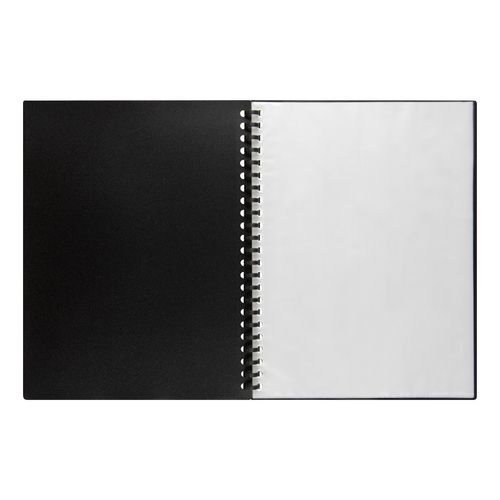Marbig Display Book A4 Insert Front Cover Non Refillable 20 Pocket Black