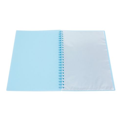 Marbig Display Book Refillable 20 Pocket Insert Cover Blue Pack 12