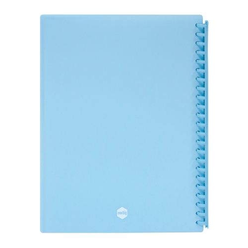 Marbig Display Book Refillable 20 Pocket Insert Cover Blue Pack 12