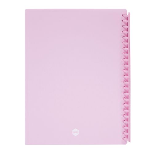 Marbig Display Book Refillable 20 Pocket Insert Cover Pink Pack 12