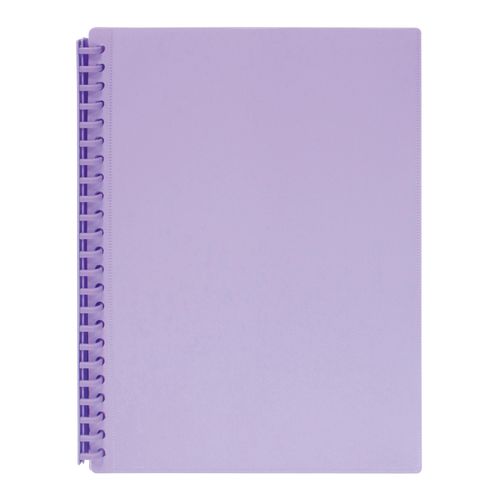 Marbig Display Book Refillable 20 Pocket Insert Cover Purple Pack 12
