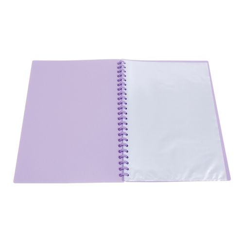 Marbig Display Book Refillable 20 Pocket Insert Cover Purple Pack 12