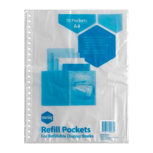Marbig Display Book Refills A4 Pack 10