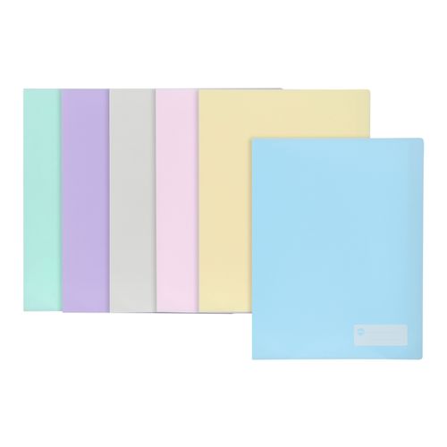 Marbig Display Book 20 Pocket Non Refillable A4 Pastel Assorted