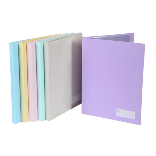 Marbig Display Book 20 Pocket Non Refillable A4 Pastel Assorted