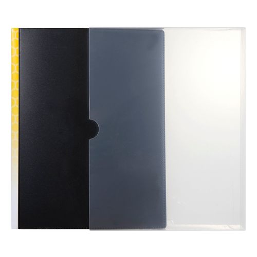 Marbig Clearview Display Book A4 76 Pocket With Tabs Non-Refillable Black