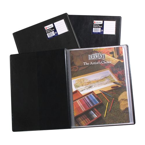 Rexel Display Book A4 Slim View 24 Pocket Black