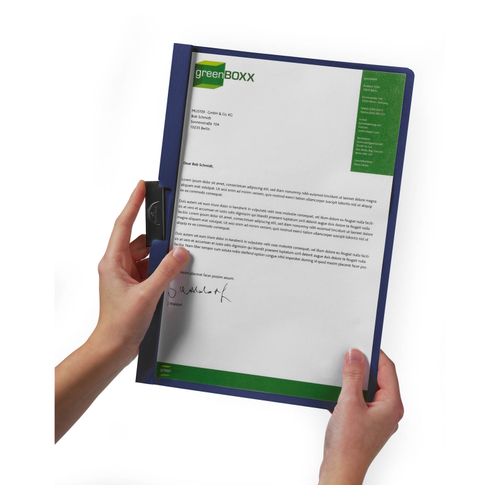 Durable Duraclip 30 Document File A4 30 Sheet Cap Dark Blue