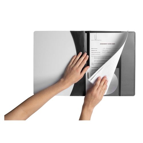 Marbig Flat Files W/ Insert Cover A4 Premier Black