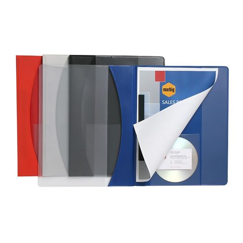 Marbig Flat Files W/ Insert Cover A4 Premier Red