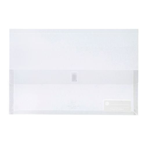 Marbig Polypick Document Wallet Foolscap Clear - Sold Each (12 per pack)